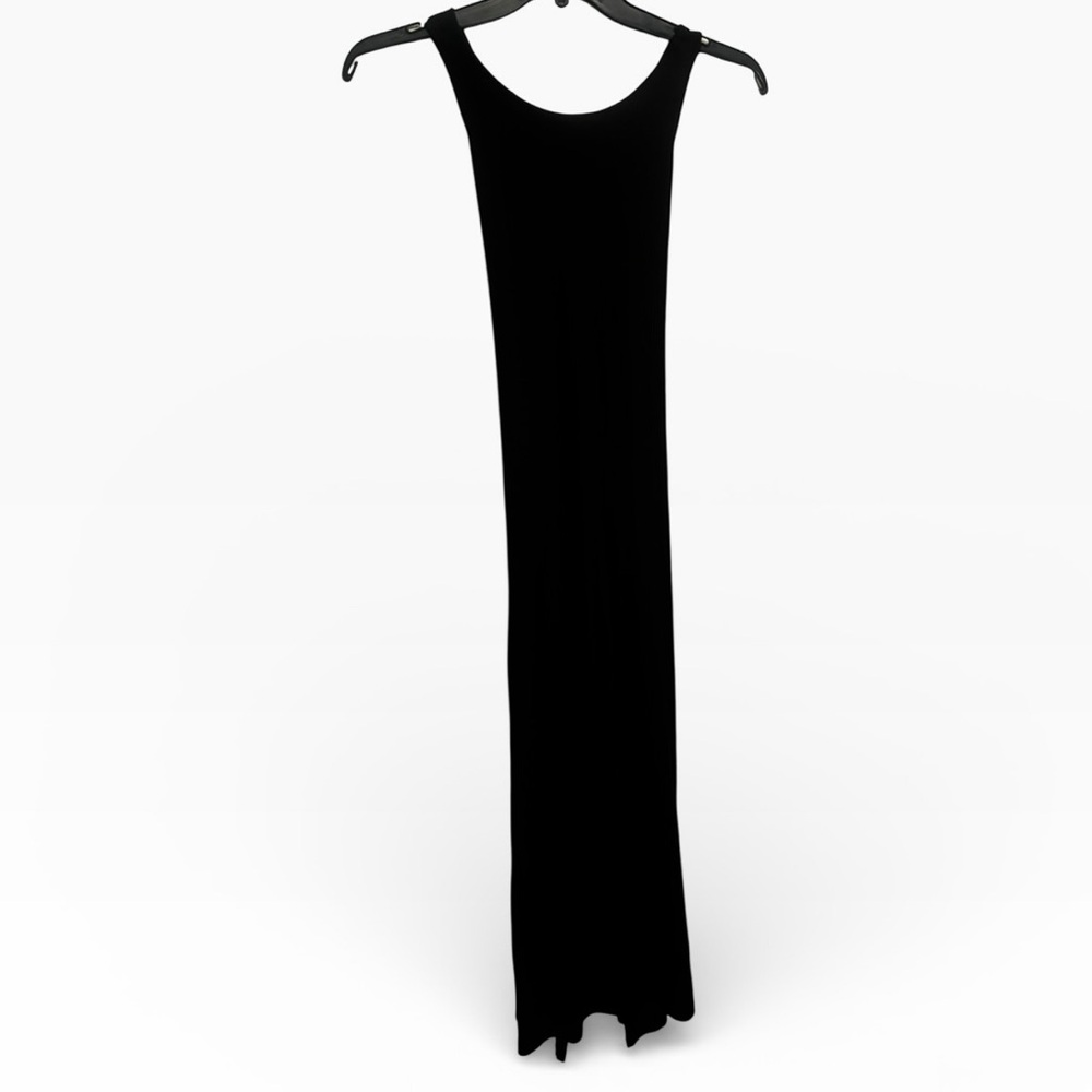H&M Classic Black Maxi Dress, Criss-Cross Back Straps, Size Medium